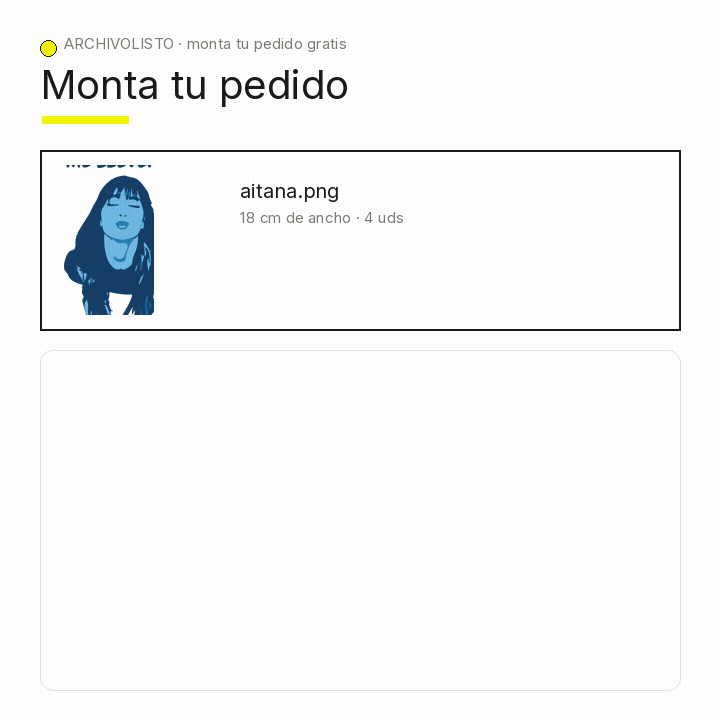 Montador DTF colocando diseños en el rollo de 60 cm